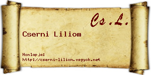 Cserni Liliom névjegykártya